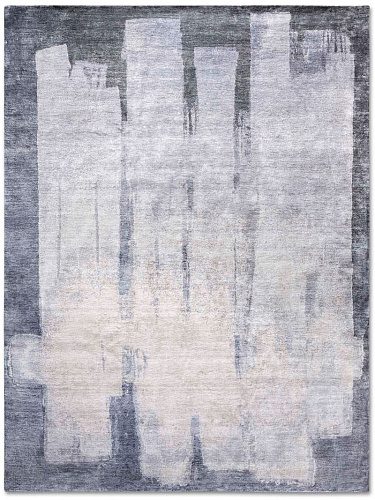 Silver Grey Hand-Woven Exquisite Rug