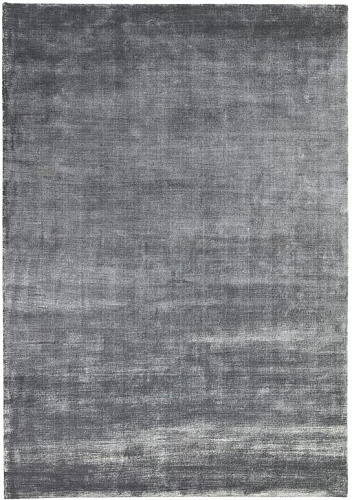 Plain Viscose Grey Hand-Loomed Rug