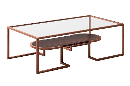 Coffee Table with Brown Frame