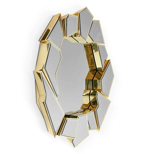 Fracture Round Mirror
