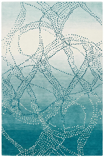 Ocean Web Teal Artisan Rug