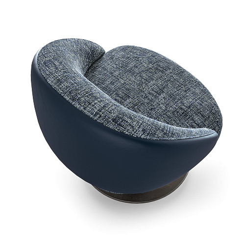 New Mood Italian Lounge Swivel Armchair