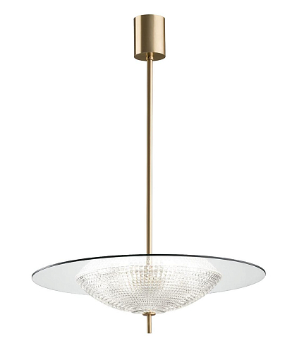 Contemporary Glass & Crystal Pendant