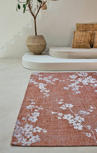 Copper Pink Flatweave Rug
