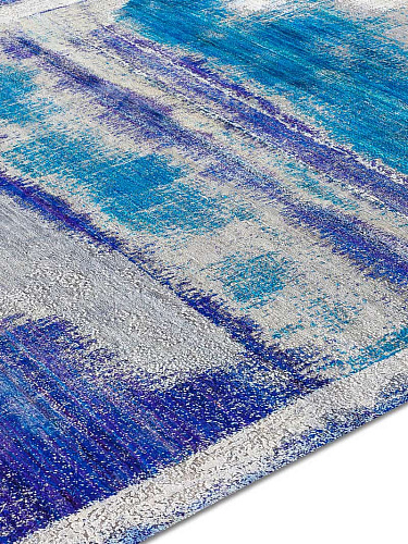Blue Mix Luxury Silk / Wool Rug