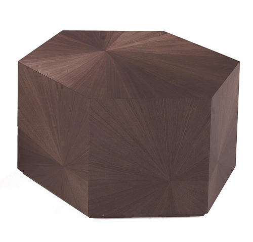 Luxe Brown Velvet Artisan Coffee Table