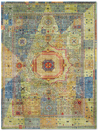 Cosmic Green Luxury Hand-Woven Rug