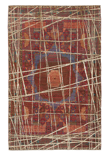 Red Hand-woven Wool / Silk Luxury Rug