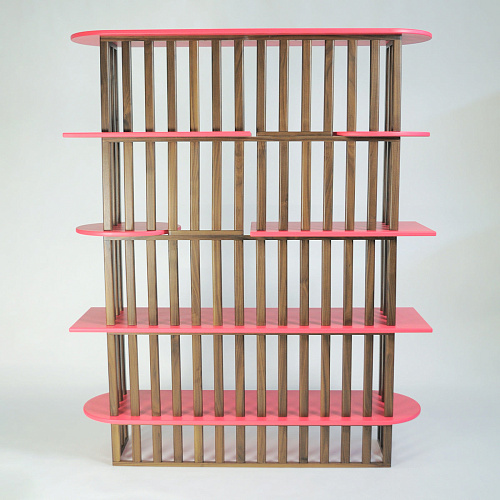 Pink Five-Level Display Shelf