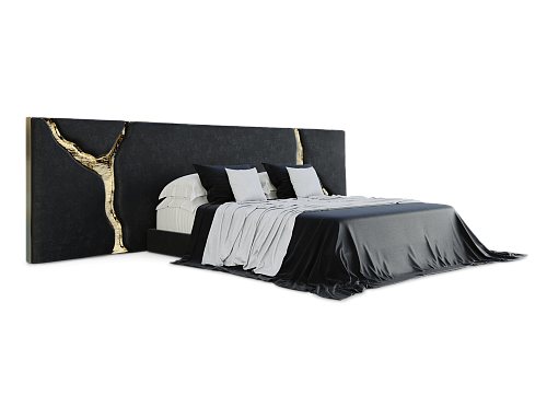 Fissure Black Designer Headboard
