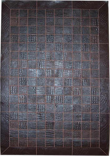 Demis Brown Luxury Leather Rug