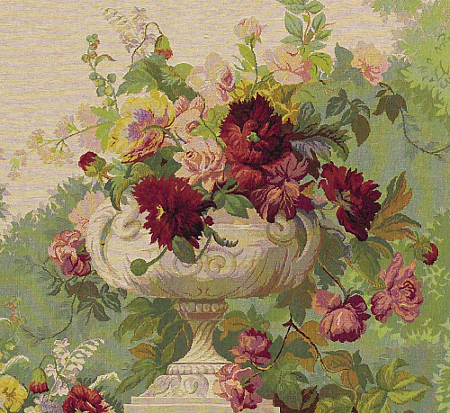 Flowered Drapery Woven Tapestry