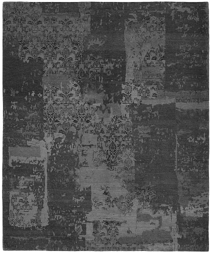 Boro Hand-woven Black Luxurious Rug