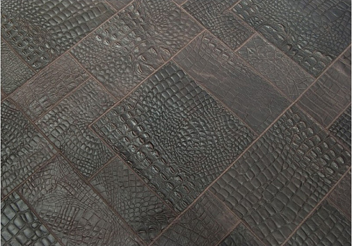Hercules Brown Luxury Leather Rug
