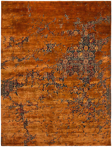 Tabriz Hand Knotted Brown Luxury Rug