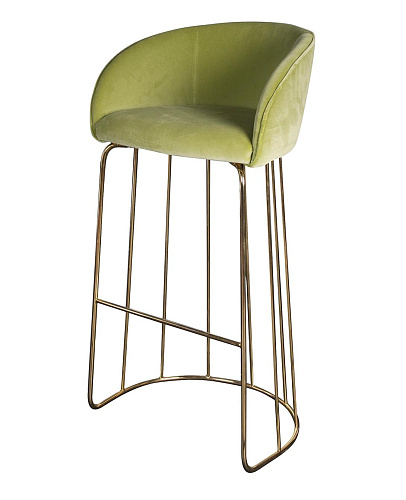 Louise Green Upholstered Bar Stool