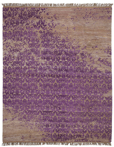 Hand-woven Vintage Style Purple & Grey Luxury Rug