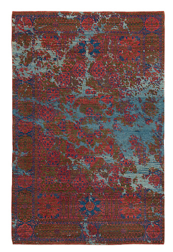 Red Hand-woven Wool / Silk Luxury Rug