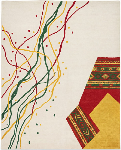 Calligraphic Paths Color Artisan Rug