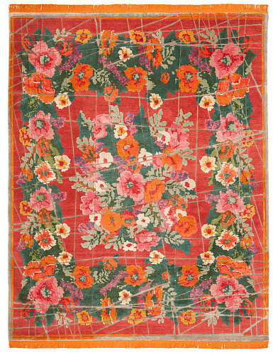 Traditional Hand-woven Red Luxury Rug