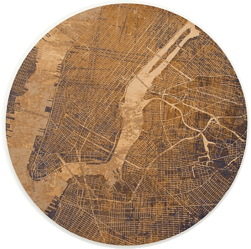 Elegant Gold Round Rug