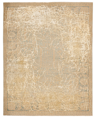 Tabriz Hand Knotted Beige Luxury Rug