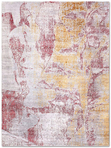 Gold / Coral Handwoven Luxury Rug