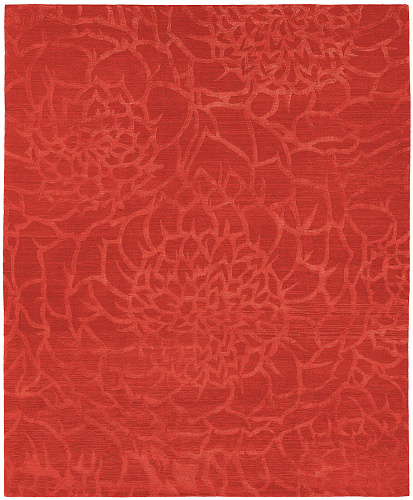 Bud Red Luxury Hand-Woven Rug