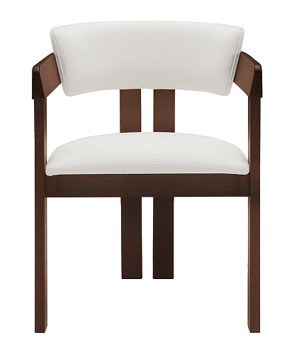 Ines Curved White Chair