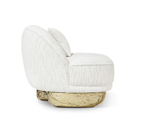 Angora II White Designer Armchair