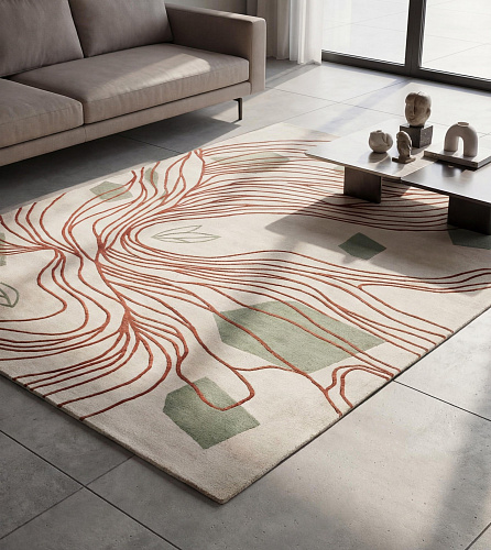 Flowing Lines Handmade Rug