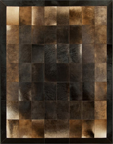 Tobaco Leaves Luxury Cowhide Rug