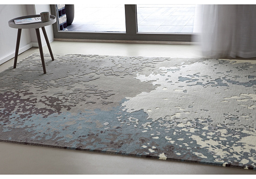 Abstract Handwoven Viscose / Wool Luxury Rug