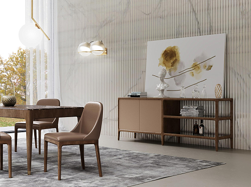 Bellagio Luxe Leather Handcrafted Sideboard
