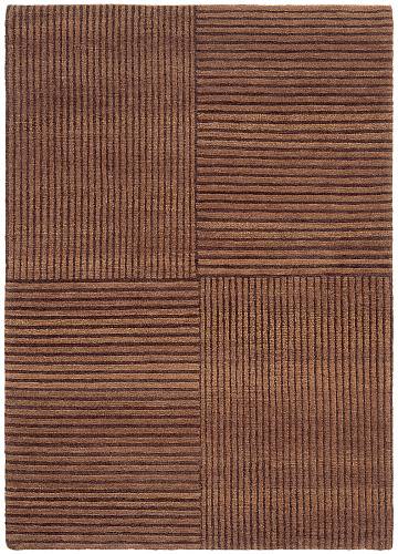 Hand-woven Brown Stripes Luxury Rug