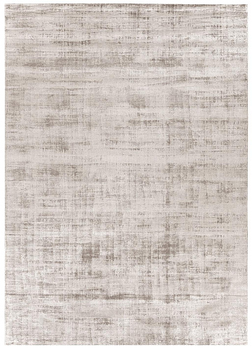 Handwoven Gray Pearl Silk Rug
