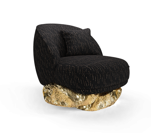 Angora Black Designer Armchair