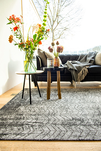 Abstract Indoor Grey Rug