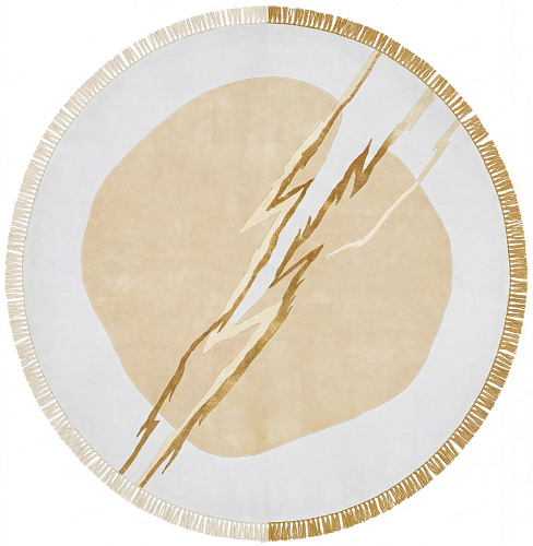 Lightning Crest Ivory Designer Rug