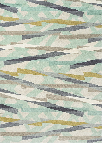 Abstract Multicolored Indian Hand Woven Rug