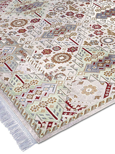 New Tribal Hand-Knotted Wool / Silk Rug