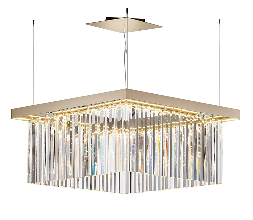 Small Rhombus Transparent Glass Chandelier