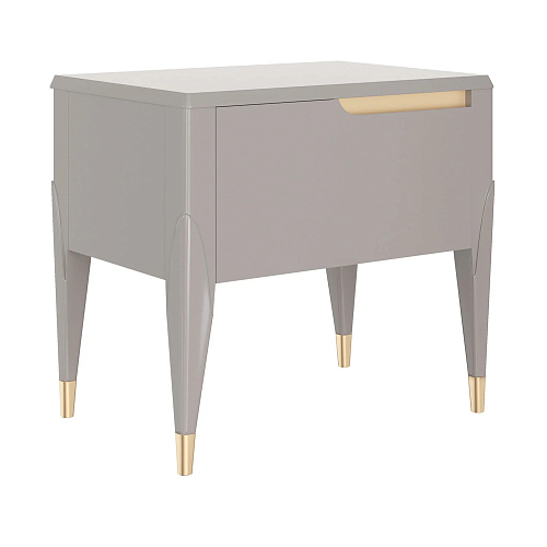 Zefiro Gray Handcrafted Bedside Table