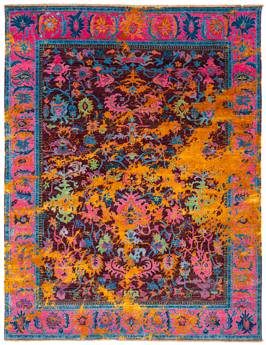 Gold Multi Oriental Designer Rug