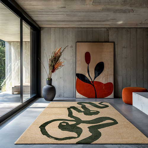 Abstract Botanical-Inspired Rug