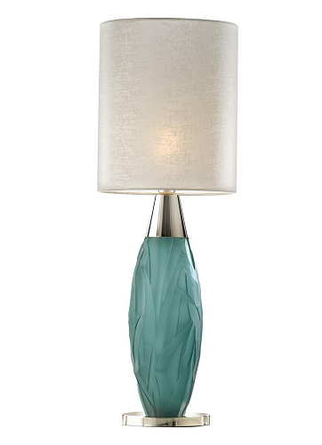 Soft Gold Turquoise Crystal Table Lamp