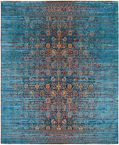 Tabriz Hand Knotted Turquoise Luxury Rug