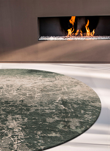 Dark Green Round Rug