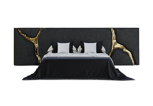 Fissure Black Designer Headboard
