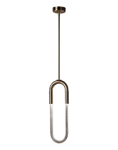 Modern Oval Clear Murano Pendant
